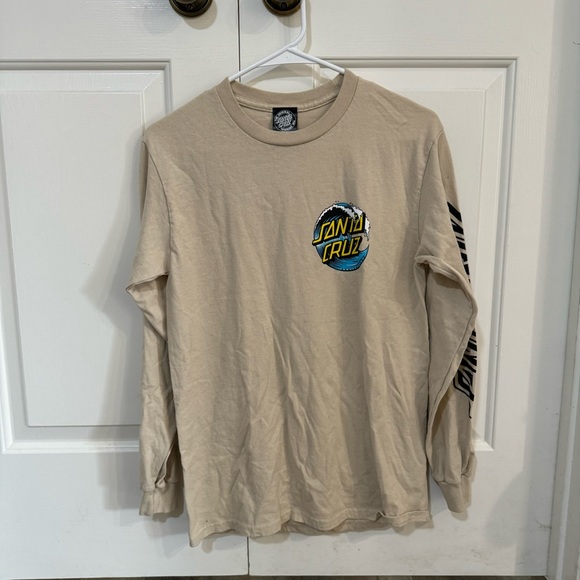 Santa Cruz Graphic Tan Long Sleeve Size S - Picture 2 of 3
